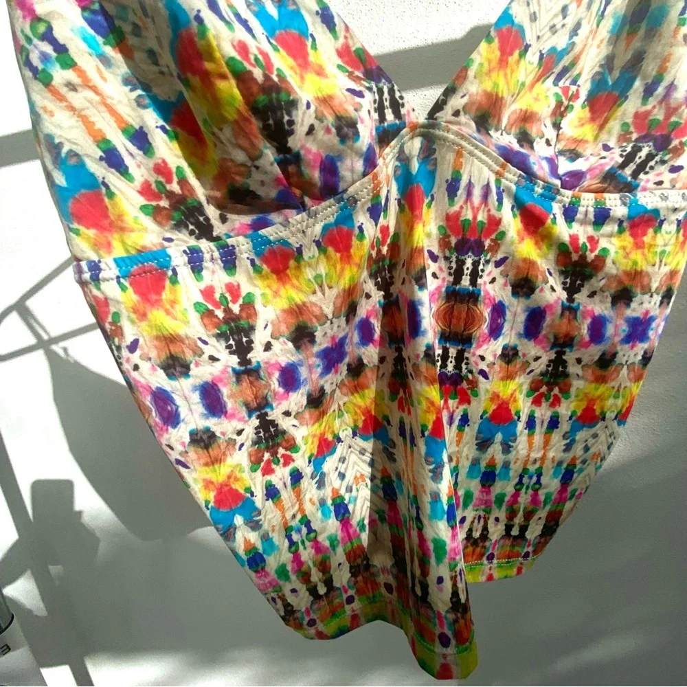 Boho Multicolor Abstract Print Cami Size XS - Picture 2 of 4